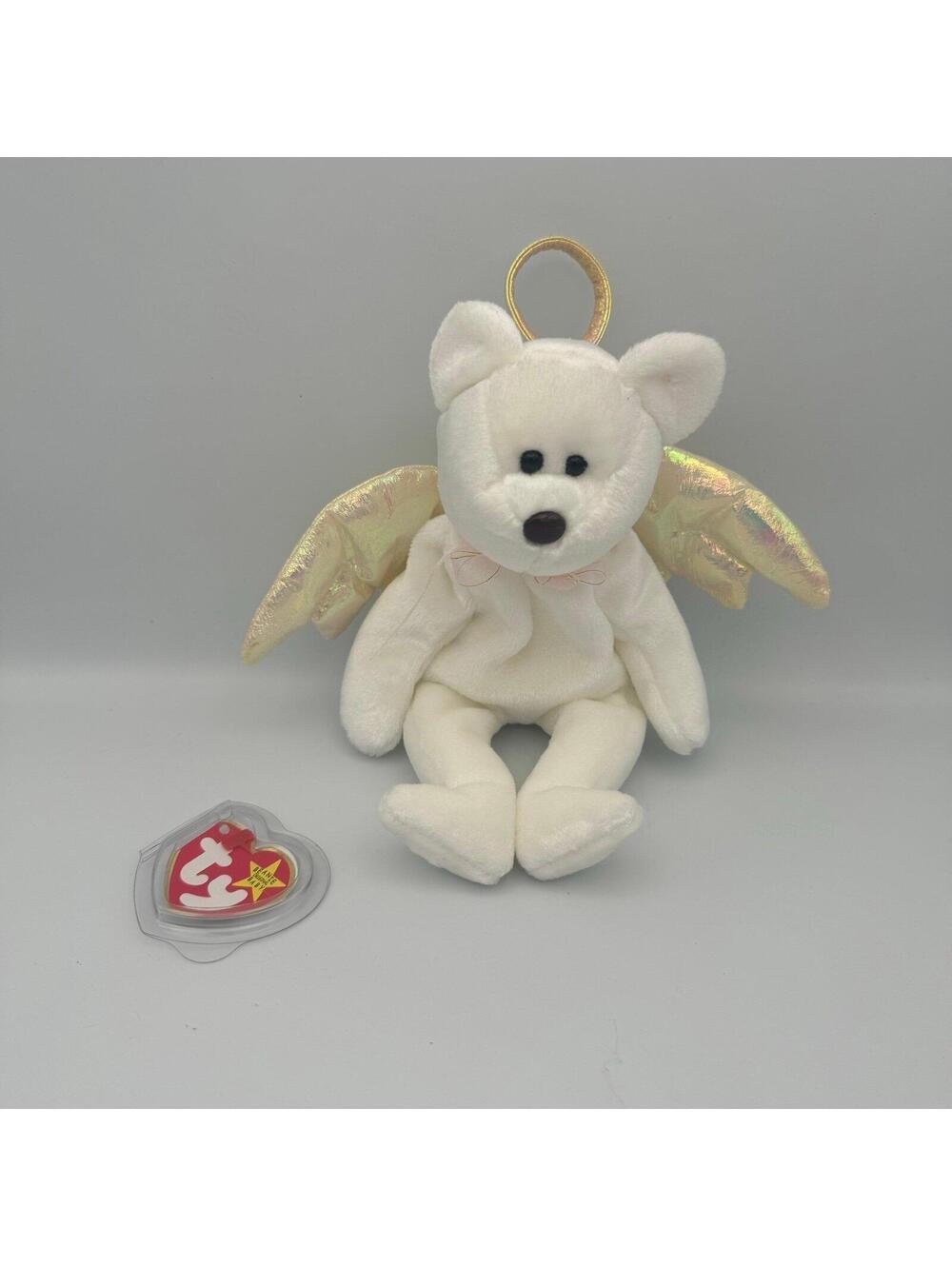 Vintage Ty Beanie Baby 'Halo' the Angel Bear (8.5 inch)